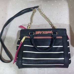 Betsey Johnson purse black/white/pink